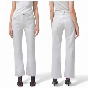 Agolde Recycled Leather Mid Rise Relaxed Boot Size 27